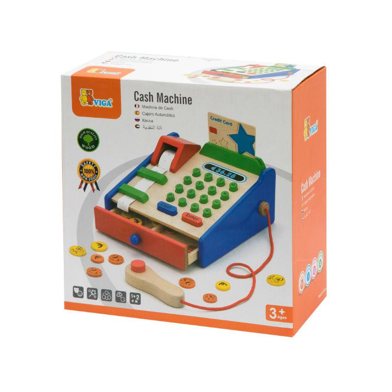 Edukit Wooden Toy Cash Machine Register Play Pretend Classic
