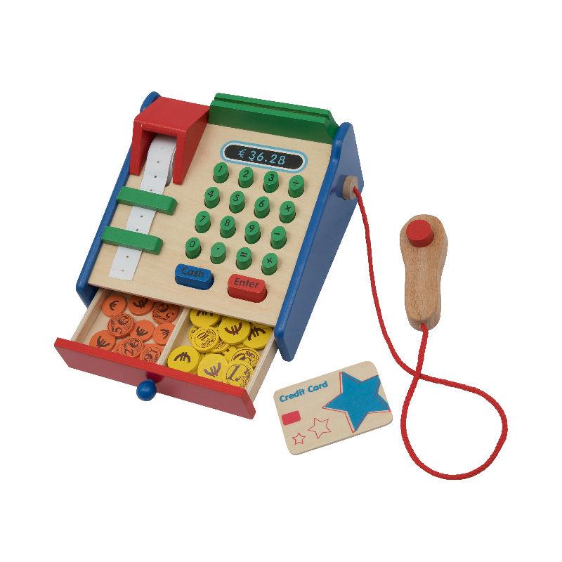 Edukit Wooden Toy Cash Machine Register Play Pretend Classic