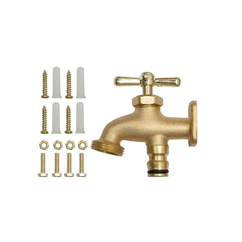 homekit Brass Hose end Tap – Outdoor Brass Tap, Allotment Tap, Outside Anywhere Tap for Convenient Water Access
