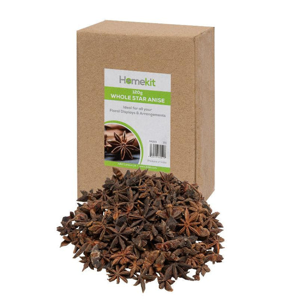 Dried Whole Star Anise 120g – Beautifully Fragrant Aroma – Great as Christmas Tree Decorations, Wreaths and Natural Arts and Crafts