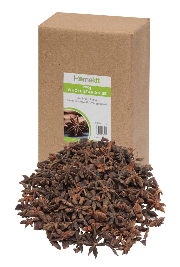 Dried Whole Star Anise 200g – Beautifully Fragrant Aroma – Great as Christmas Tree Decorations, Wreaths and Natural Arts and Crafts