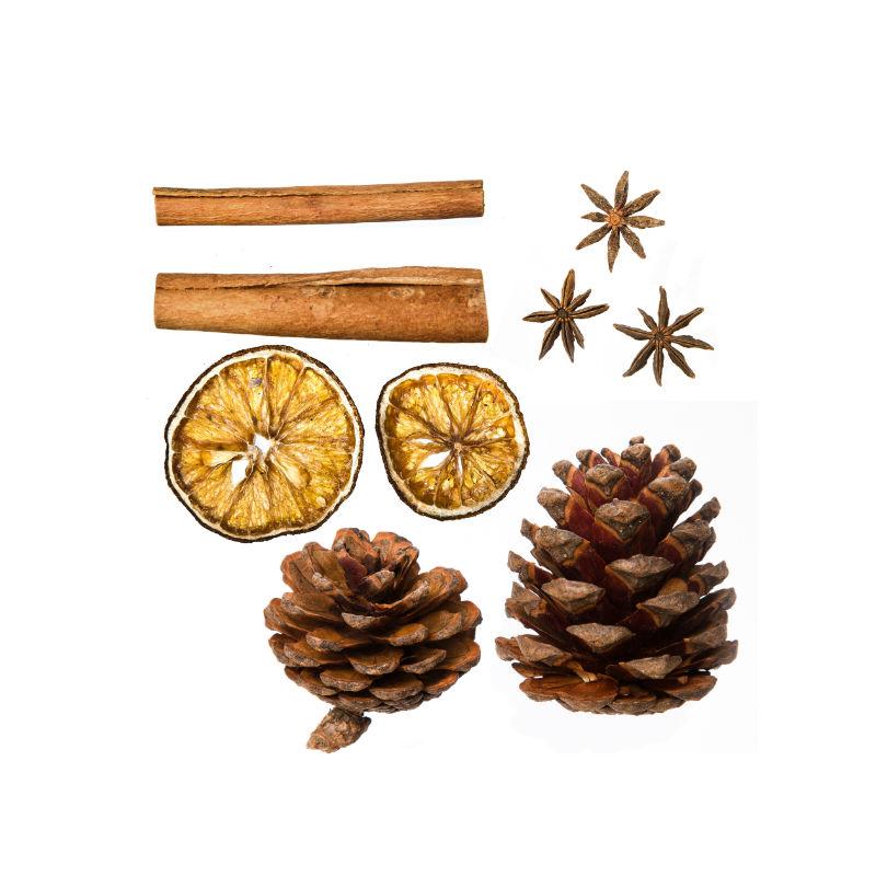 Homekit Floral Assortment - 10 Pine Cones - 50g Cinnamon Sticks - 50g Star Anise - 10 dried orange slices – Christmas Trees, Wreaths and Florists