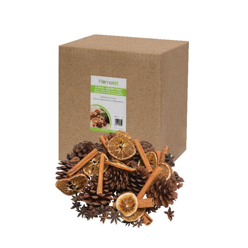 Homekit Floral Assortment - 10 Pine Cones - 50g Cinnamon Sticks - 50g Star Anise - 10 dried orange slices – Christmas Trees, Wreaths and Florists