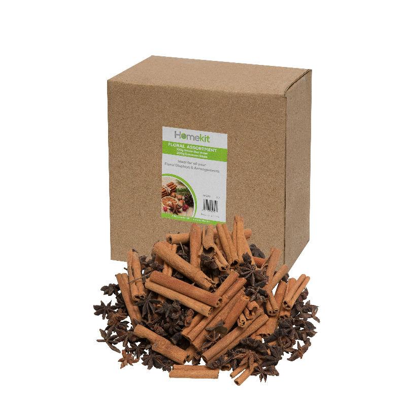 Floral Assortment -100g Whole Star Anise - 200g Cinnamon Sticks– Christmas Trees, Wreaths and Florists