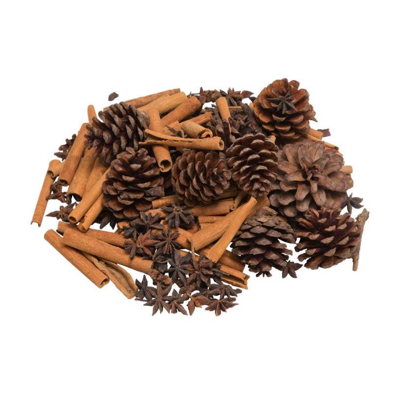 Floral Assortment -100g Whole Star Anise - 200g Cinnamon Sticks - 200g Pine Cones – Christmas Tree Decorations, Wreaths and Florist Supplies