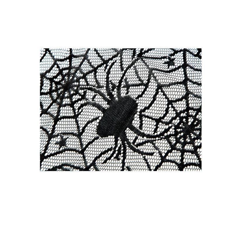 homekit Halloween Spider Web Black Lace Tablecloth Runner Party Decoration – 183cm x 45cm (72” x 18”) Premium Cobweb Effect Table Runner Prop