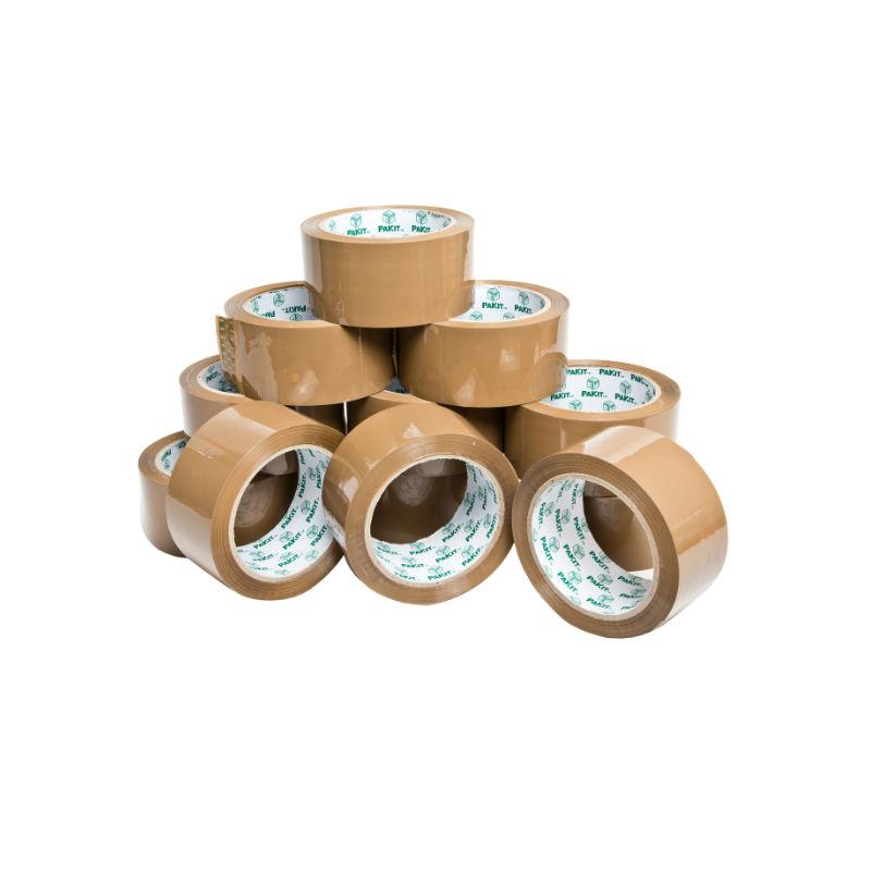 PAKIT 6 Brown Packing Tape Rolls Value Pack | 6 Rolls of Heavy Duty, Commercial Grade 1.88 inches X 72 yards (48mm x 66M) Clear Tape for Packaging, Boxing, Moving & Shipping