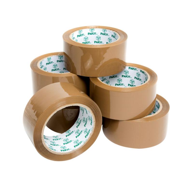 PAKIT 6 Brown Packing Tape Rolls Value Pack | 6 Rolls of Heavy Duty, Commercial Grade 1.88 inches X 72 yards (48mm x 66M) Clear Tape for Packaging, Boxing, Moving & Shipping