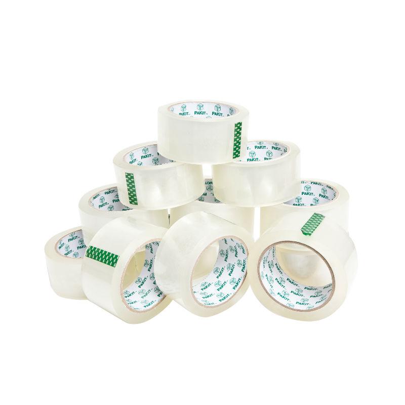 PAKIT Clear Packing Tape Rolls Value Pack | 6 Rolls of Heavy Duty, Commercial Grade 1.88 inches X 72 yards (48mm x 66M) Clear Tape for Packaging, Boxing, Moving & Shipping