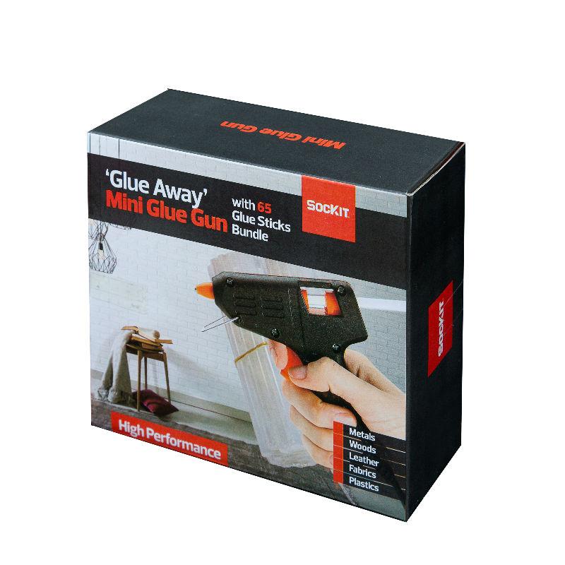 Sockit Glue Gun and Sticks Kit | Hot Glue Pen for Crafting, Fabric, Quilting, Paper, Wood & Ceramics | Mini Electric Hot Glue Gun with 65 Refill Glue Sticks