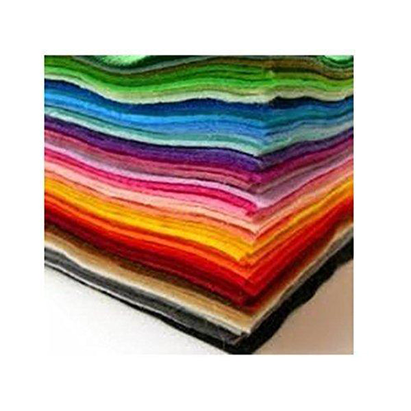 EduKit Acrylic Felt Sheets | 30 pc A4 Felt Fabric Lot in 15 Assorted Colors for Arts & Crafts, Felt Flowers, Felt Coasters, Felt Jewelry, Felt Stickers, Felt Letters & More